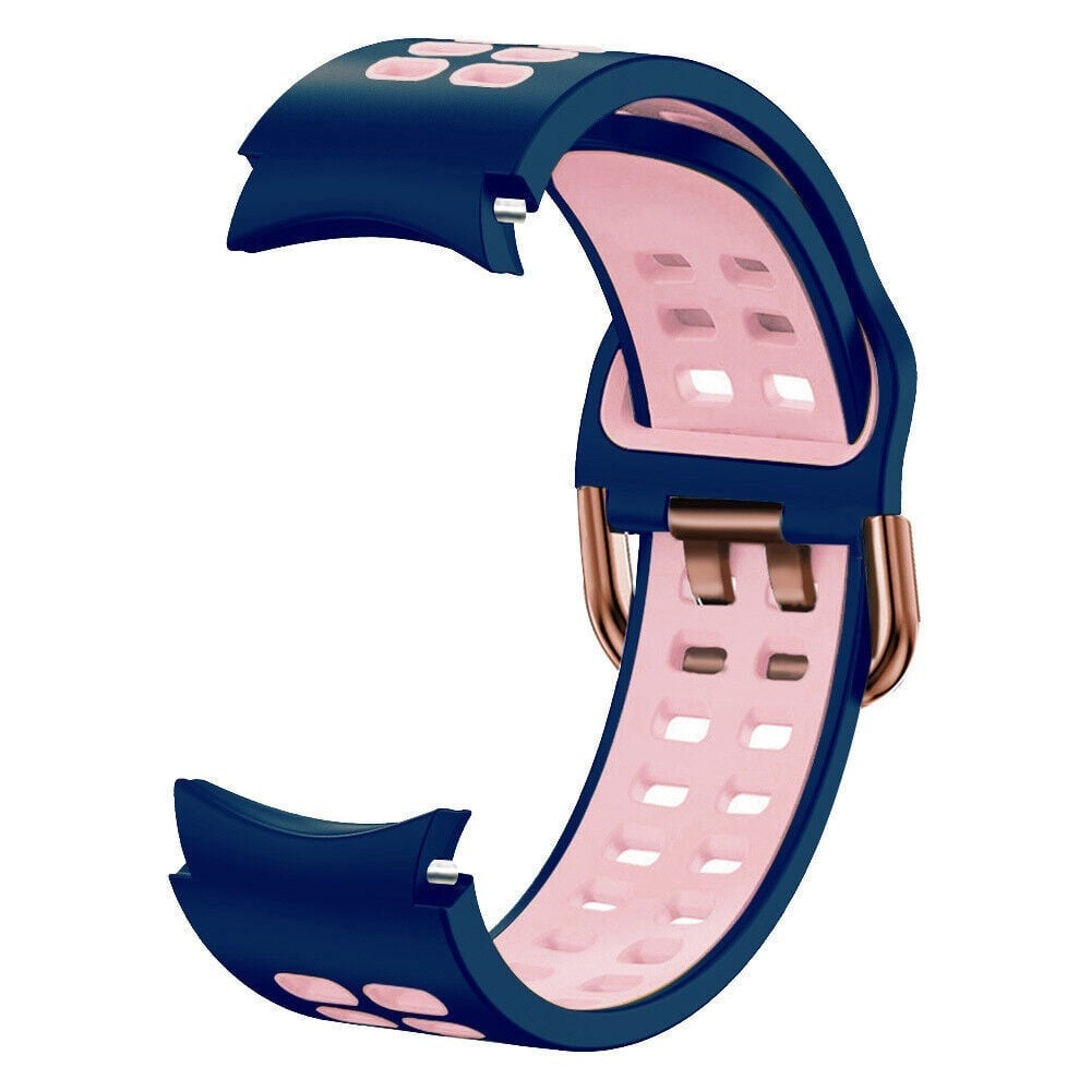 Silicone Squared Sport Strap, blue/pink, without a watch, 3/4 front view