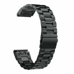 Bracelet acier Garmin Instinct 3 - 45mm (noir)