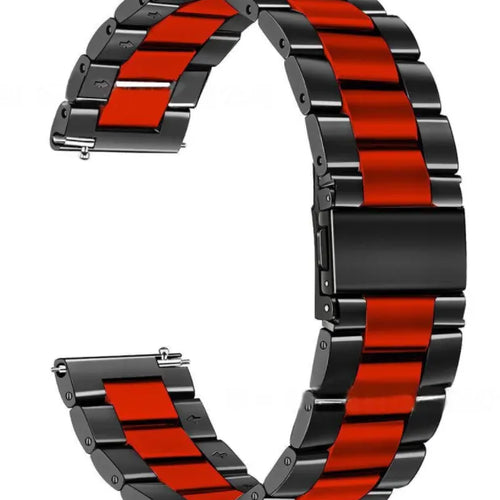 Bracelet acier Oppo Watch X (noir/rouge)