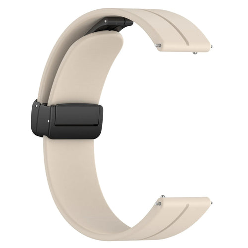 D-Buckle Silicone Strap, starlight, without a watch, 3/4 front view