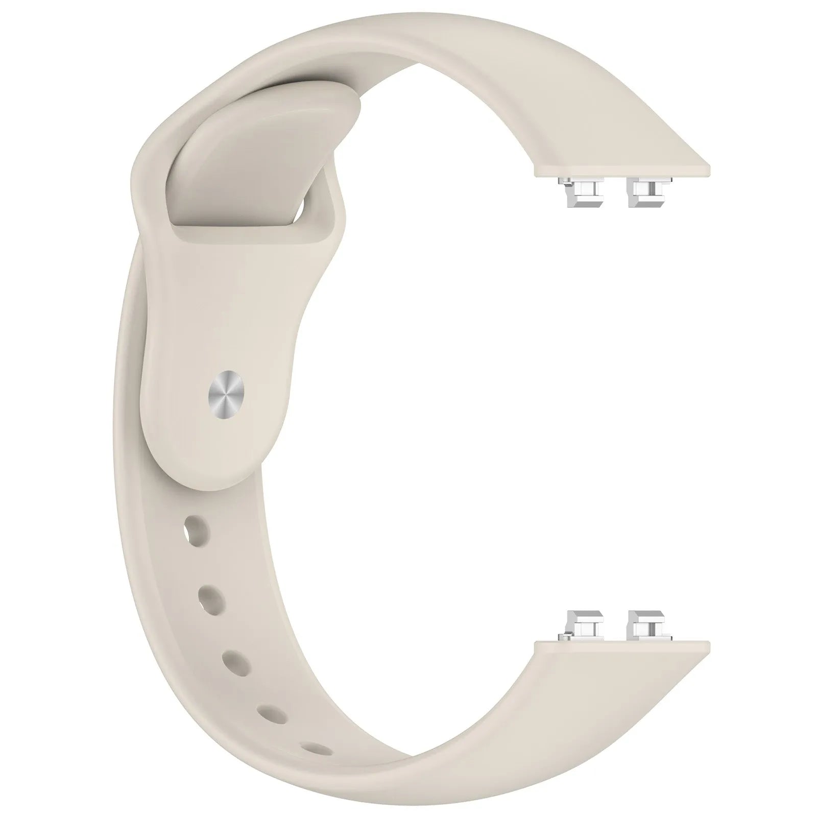 Silicone Sport Strap, starlight, without a watch, 3/4 front view