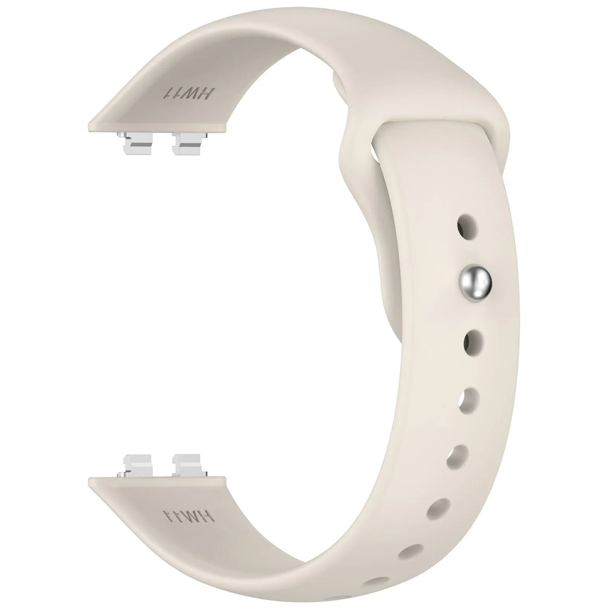 Silicone Sport Strap, starlight, without a watch, 3/4 front view