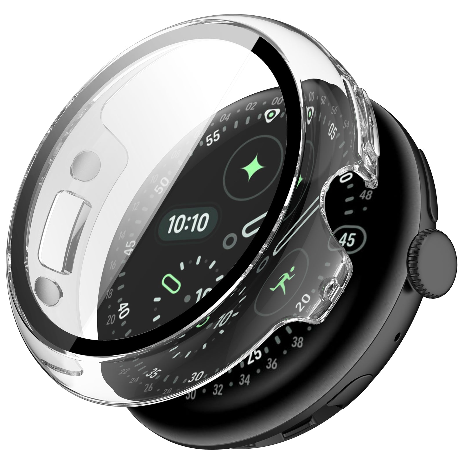 Google Pixel Watch 4 - 45mm hard case met glas (transparant)