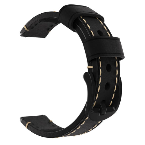 Bracelet cuir véritable Oppo Watch X2 Mini (noir)
