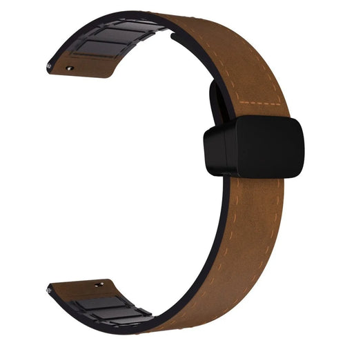 Amazfit Bip 6 Lederarmband mit D-Schnalle (Dunkelbraun)