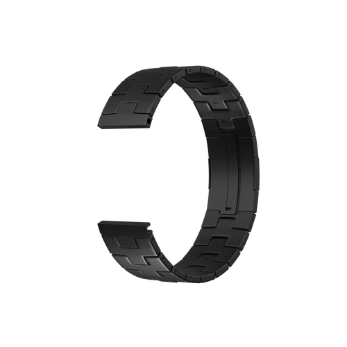 Bracelet titane granulé Oppo Watch X (boucle plate) (graphite)