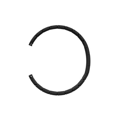 Bracelet titane granulé Oppo Watch X (boucle plate) (graphite)