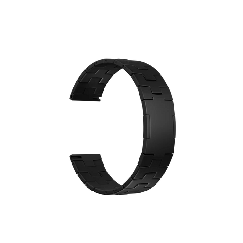 Bracelet titane granulé Oppo Watch X (boucle plate) (graphite)