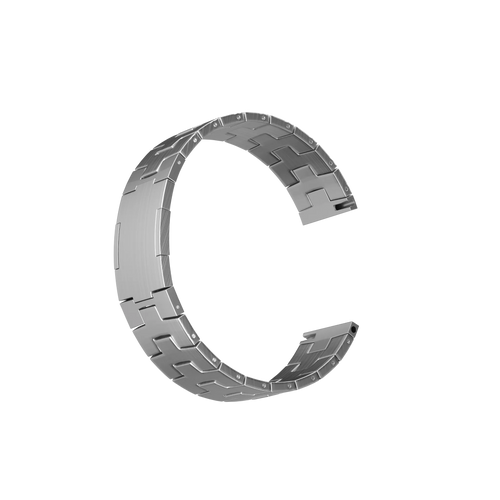 Coros Apex 2 Pro titanium grain band (platte sluiting) (zilver)