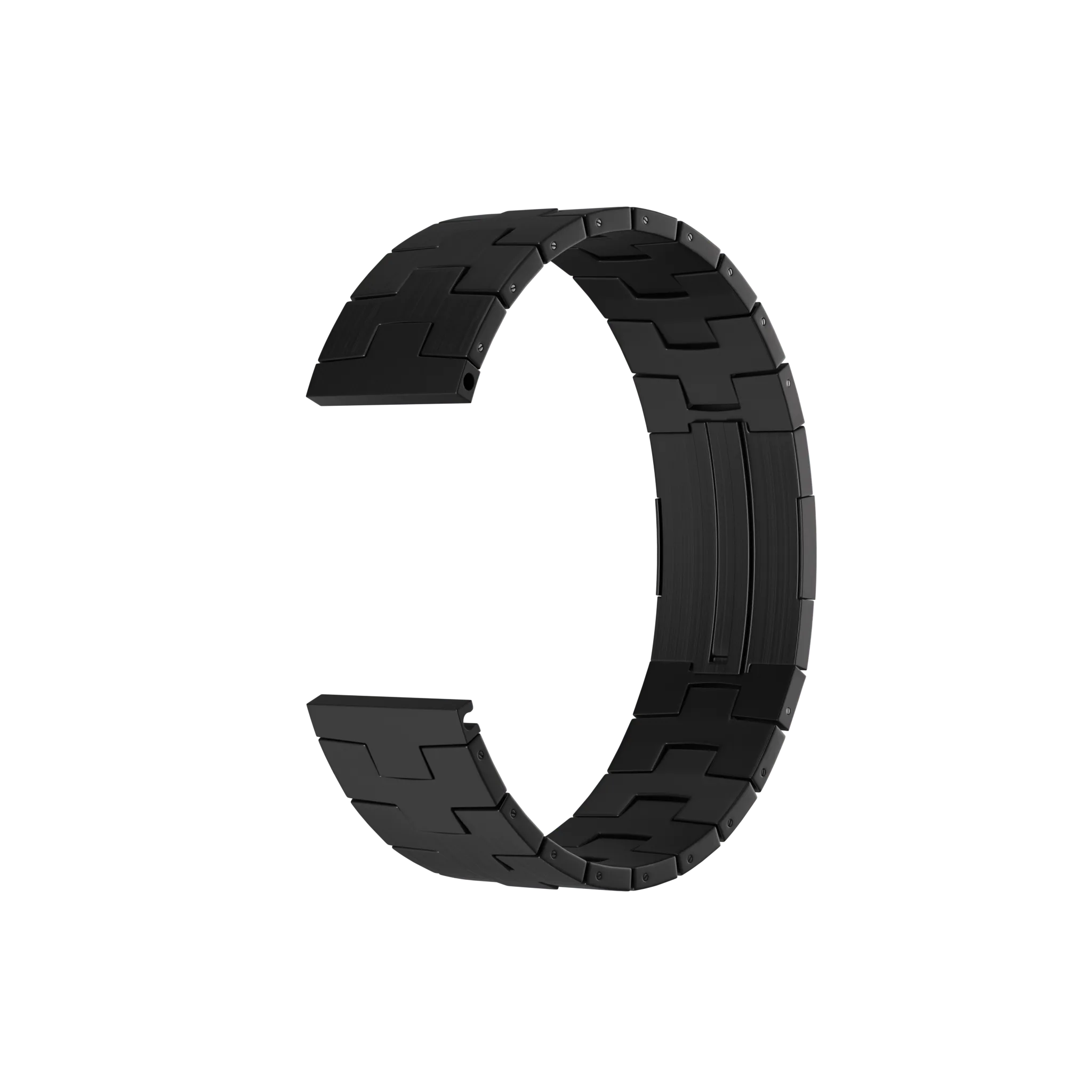 Huawei Watch Ultimate Titan-Grain-Armband (flacher Verschluss) (Schwarz)