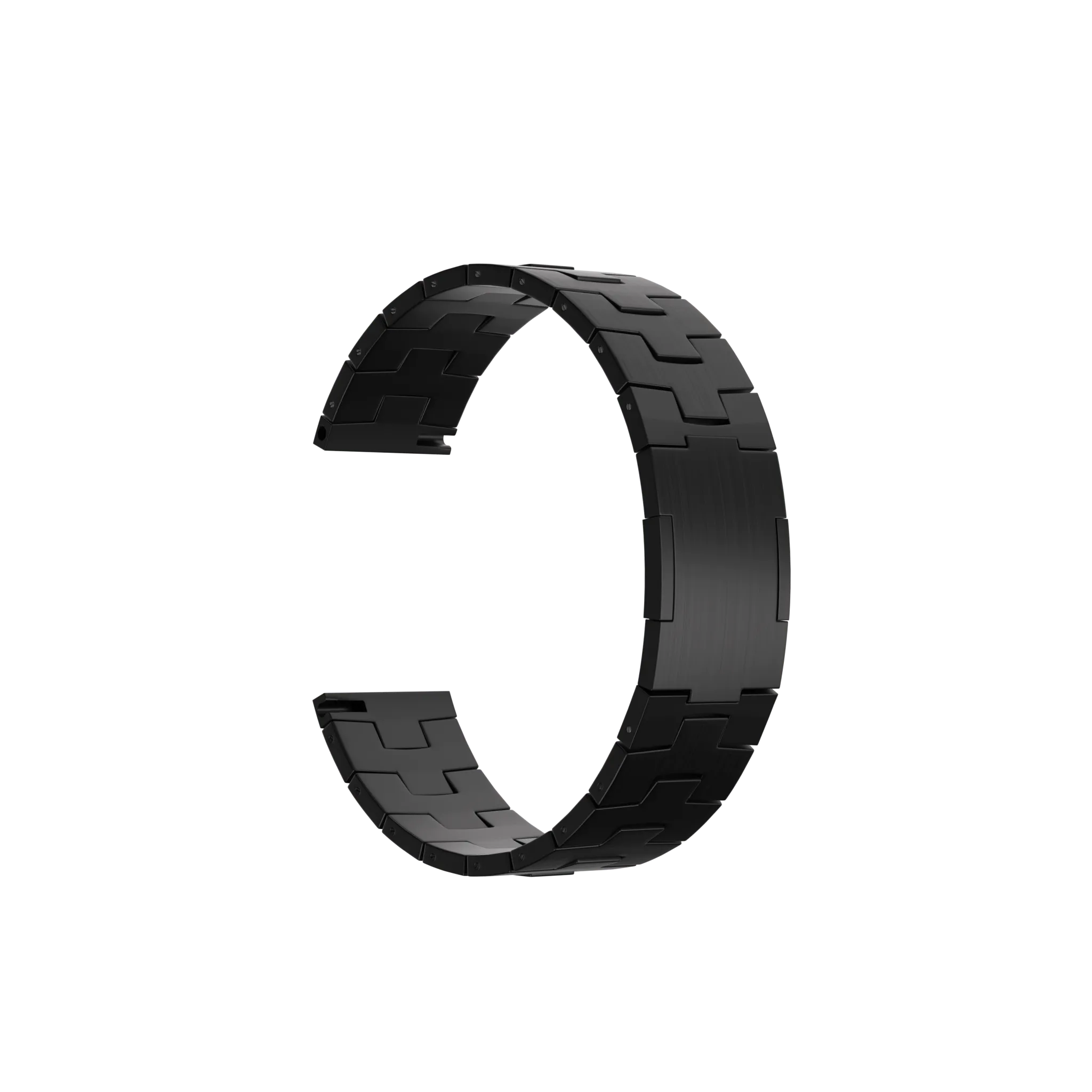 Huawei Watch Ultimate Titan-Grain-Armband (flacher Verschluss) (Schwarz)