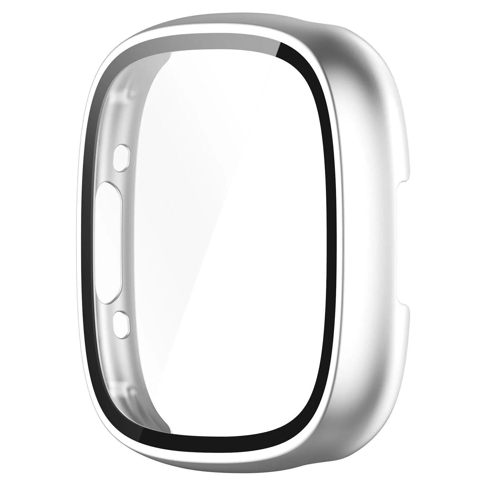 Fitbit Versa 4 / Sense 2 Hartschale mit Glass (Silber)