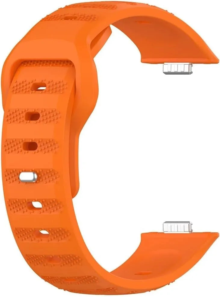 Outdoor Silicone Strap, orange, without a watch, 3/4 front view