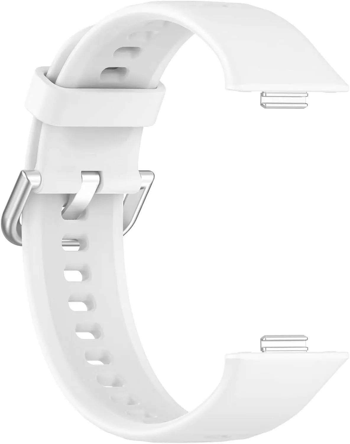 Silicone Strap, white, without a watch, 3/4 front view