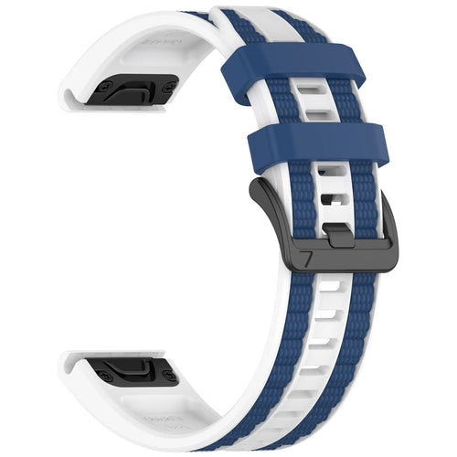 Garmin D2 Mach 1 Pro Sport Grain Strap (White/Blue)