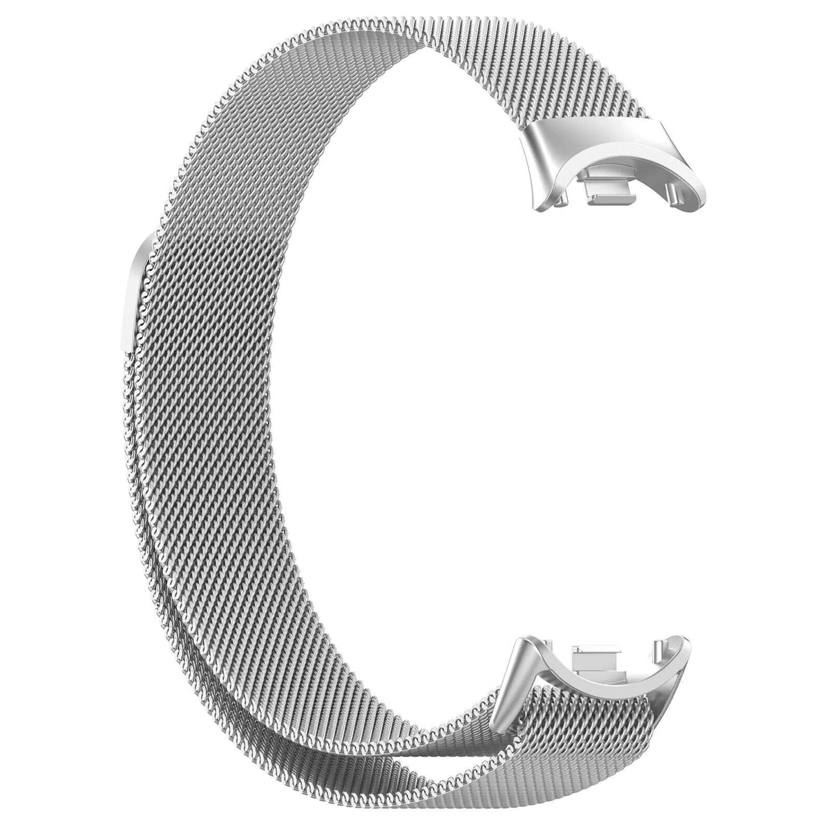 Milanese Strap, silver, without a watch, 3/4 front view