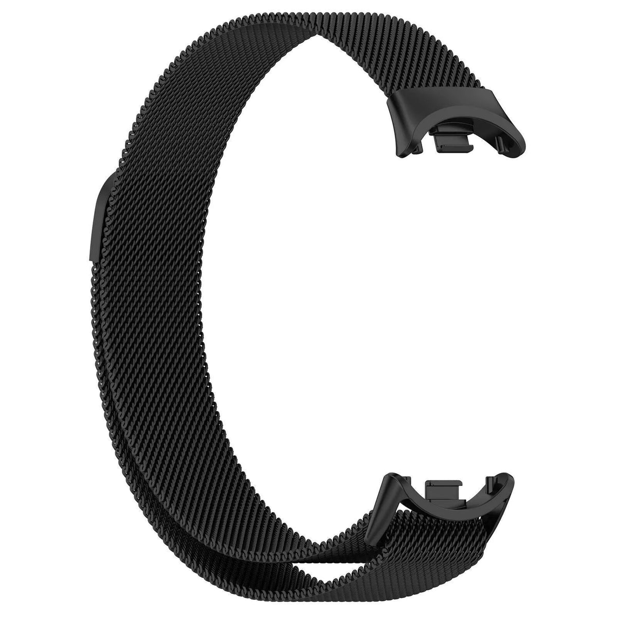 Milanese Strap, black, without a watch, 3/4 front view