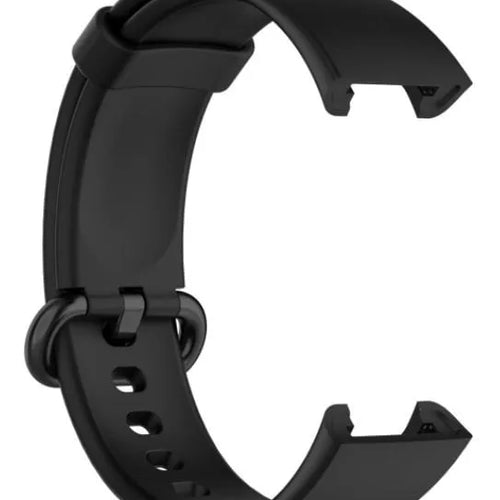Silicone Strap, black, without a watch, 3/4 front view