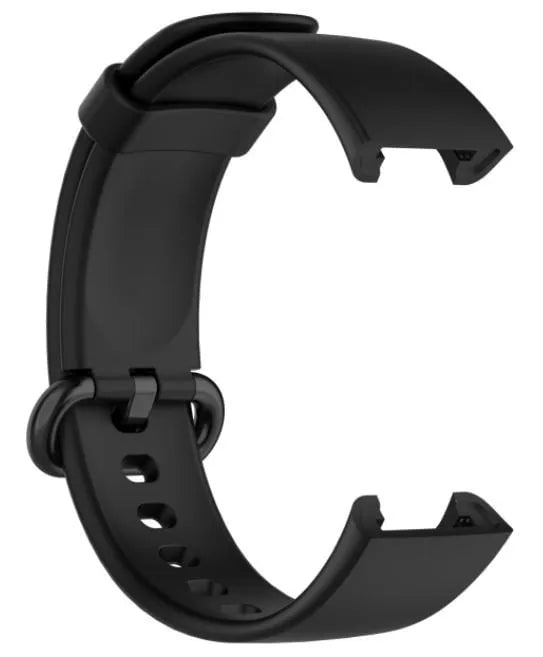 Silicone Strap, black, without a watch, 3/4 front view