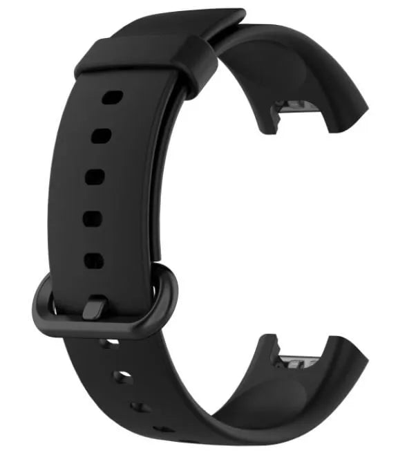 Silicone Strap, black, without a watch, 3/4 front view