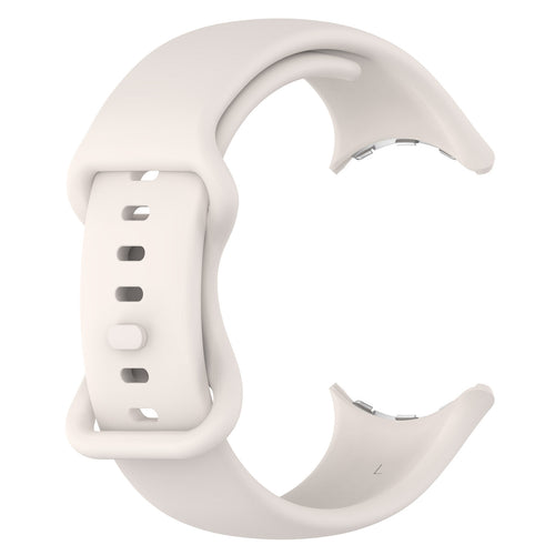 Google Pixel Watch 4 - 45mm Klassisches Silikonarmband (Sand Weiß)
