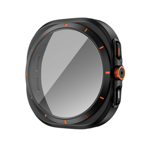 Bandz Funda de PC cuadrada con vidrio Samsung Galaxy Watch 7 - 44 mm (negro)