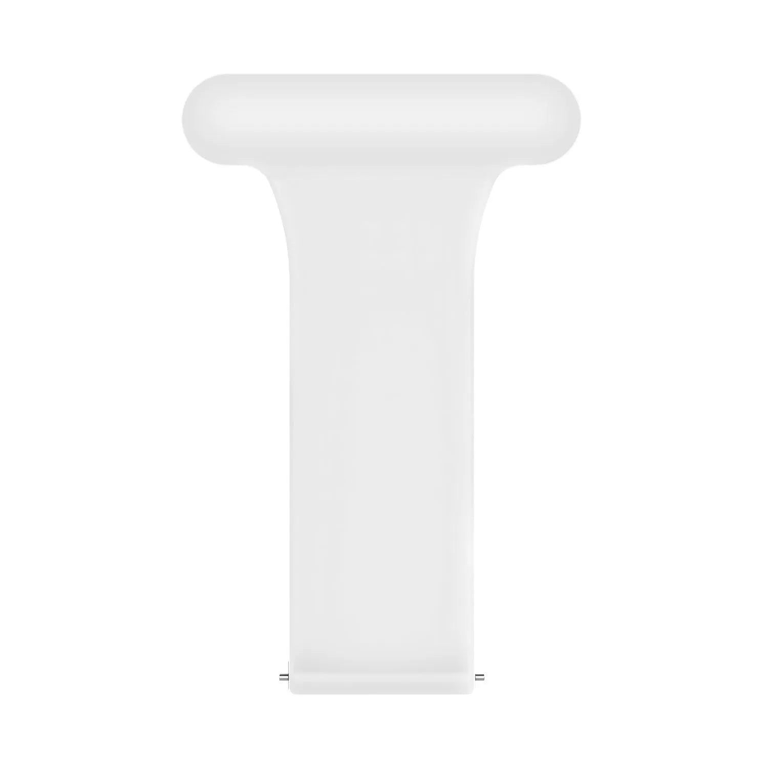 Silicone Nurse Fob, white, without a watch, 3/4 rear view