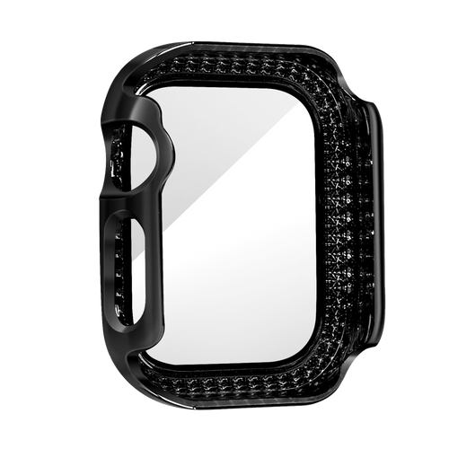 Bandz Funda diamante con vidrio Apple Watch 10/11 - 42mm (negro)