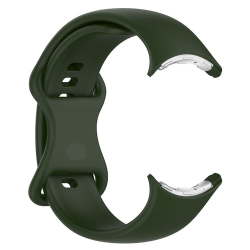 Google Pixel Watch 4 - 45mm Klassisches Silikonarmband (Dunkel Grün)