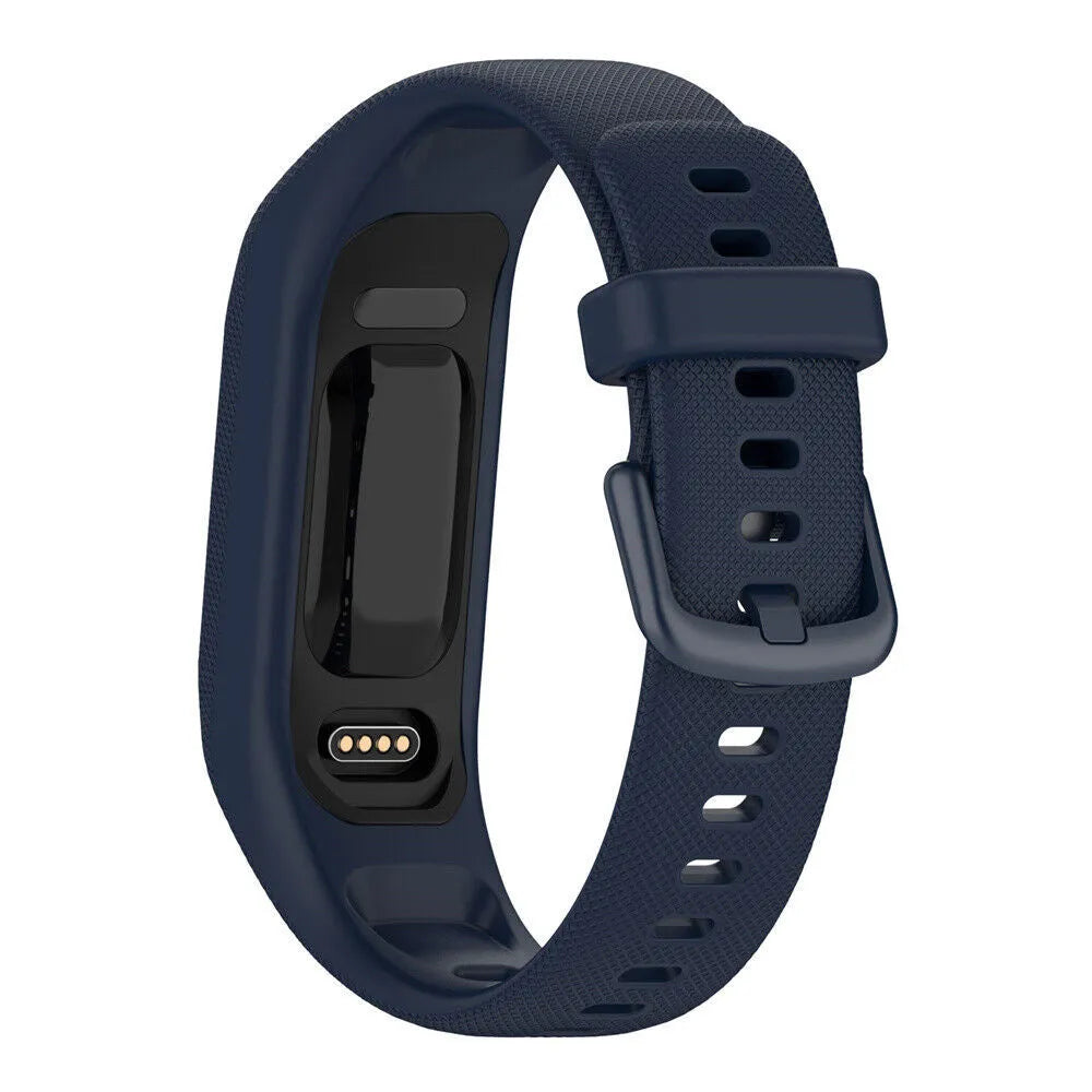Silicone Strap, dark blue, without a watch, 3/4 rear view