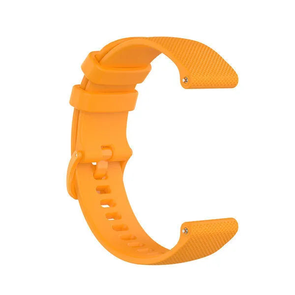 Premium Silicone Strap, orange, without a watch, 3/4 rear view