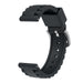 Universal 24mm Wave Silicone Strap (Black)