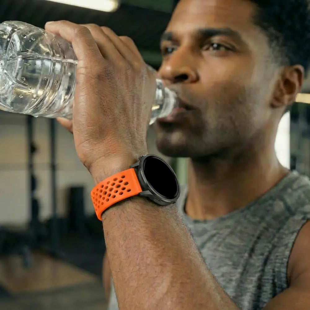 Bandz Garmin Forerunner 245 siliconen band 'Air' (oranje)