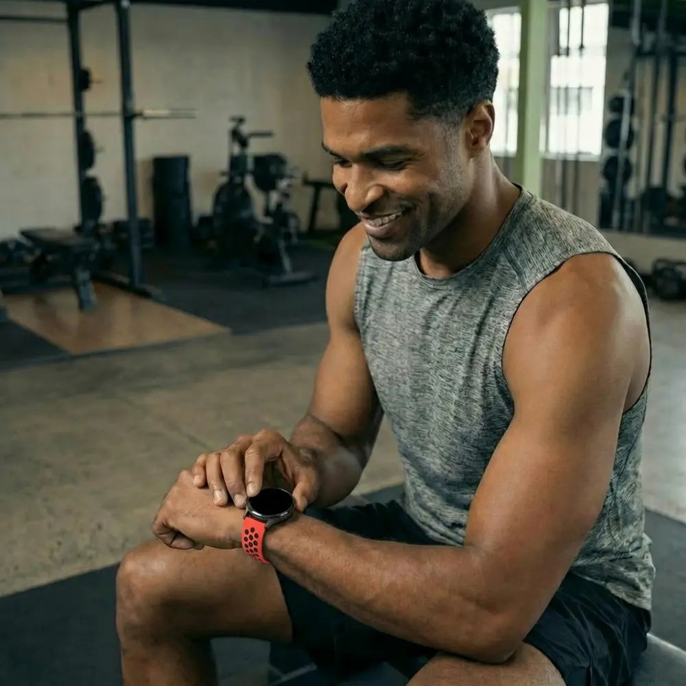 Bandz Garmin Bounce 2 Sport Strap 'Deluxe' (Red/Black)