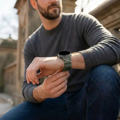 Bandz Samsung Galaxy Watch 8 Classic titanium band 'Deluxe' (grafiet)