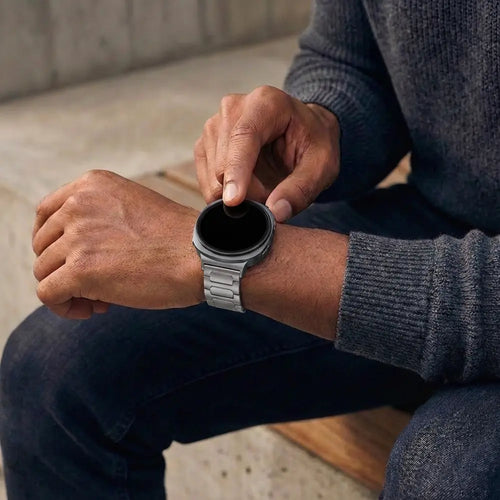 Bandz Bracelet titane 'Deluxe' Samsung Galaxy Watch 8 Classic (titane)