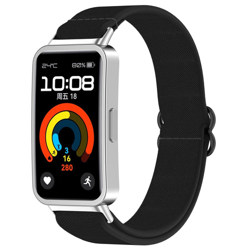 Huawei Band 10 elastisch bandje (zwart)