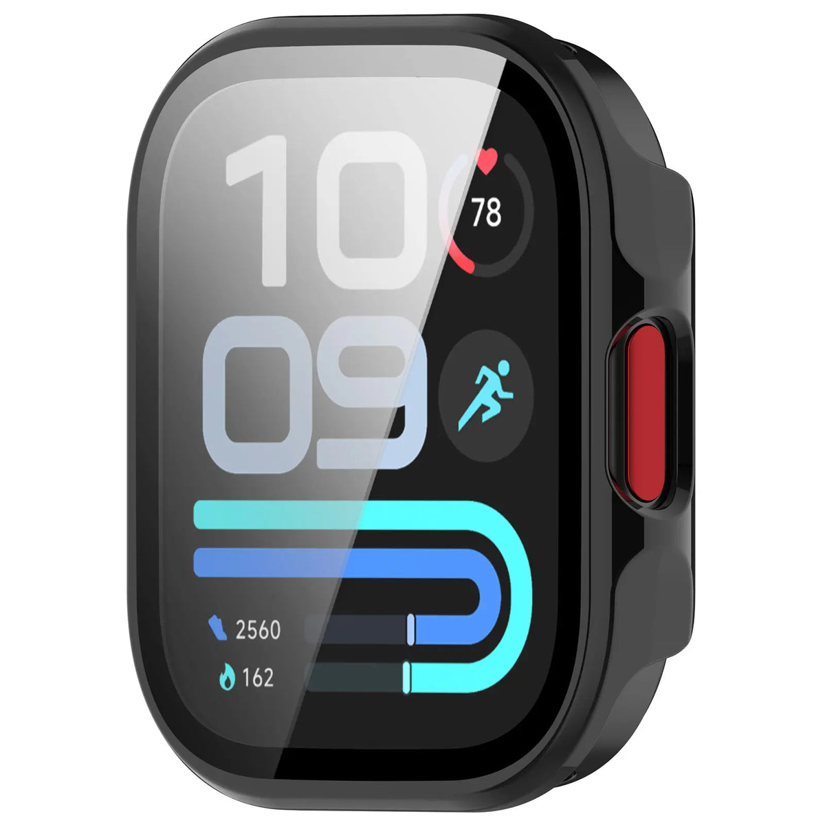 Redmi Watch 6 Lite PC-Schutzhülle mit Glas (Schwarz)