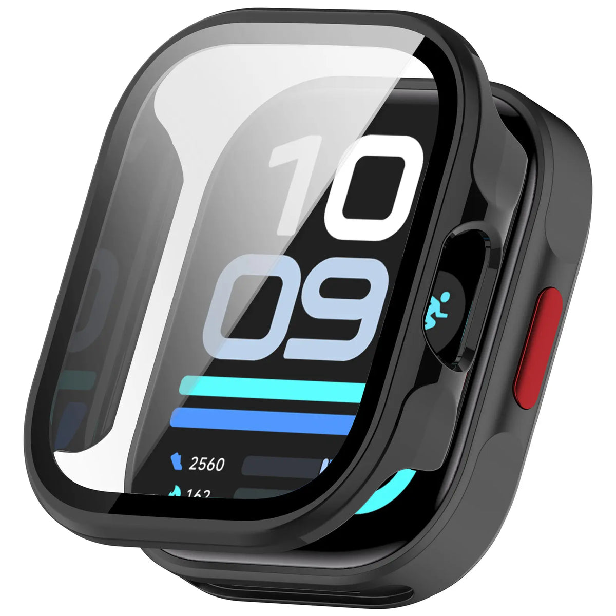 Redmi Watch 6 Lite PC-Schutzhülle mit Glas (Schwarz)