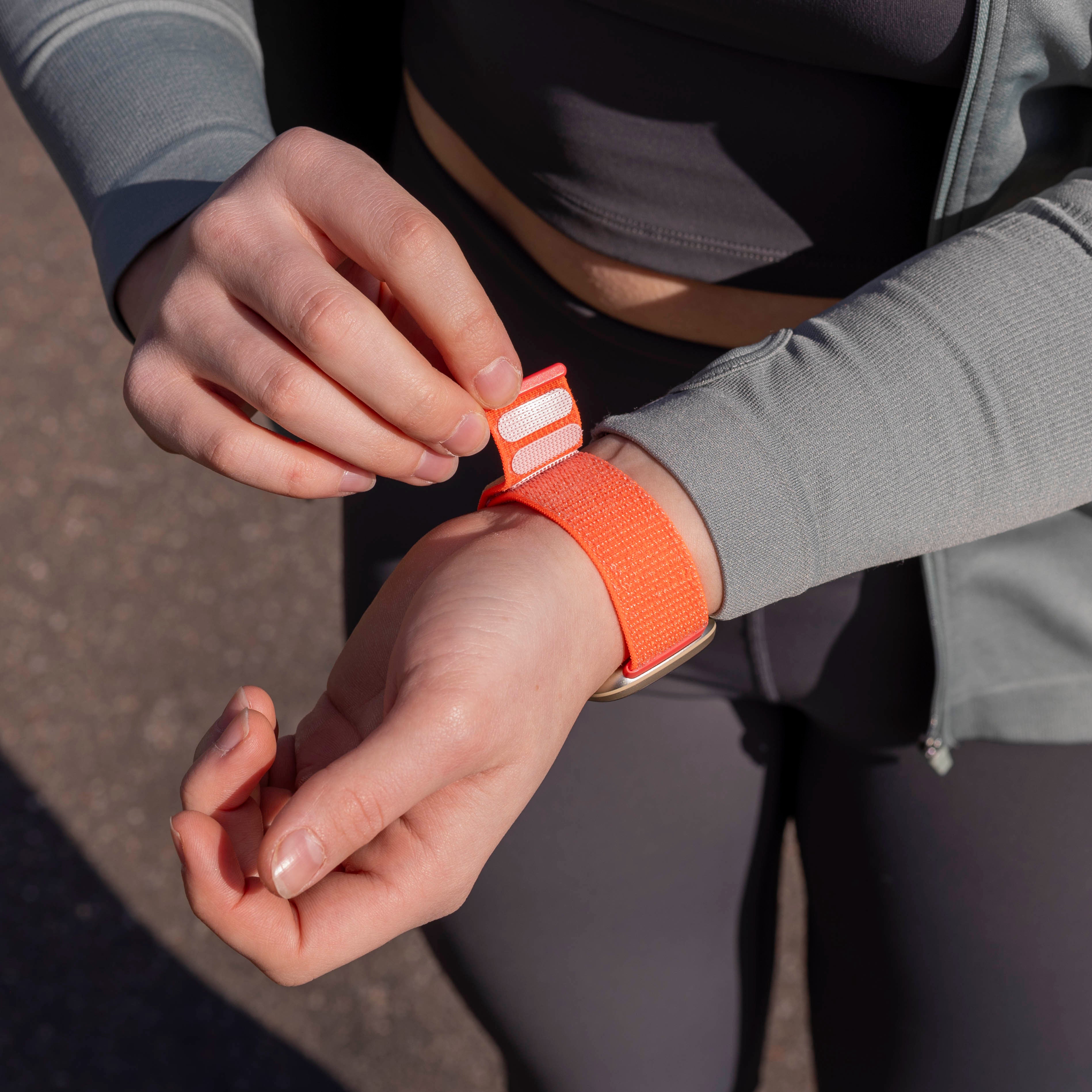 Correa nylon Fitbit Sense (naranja)