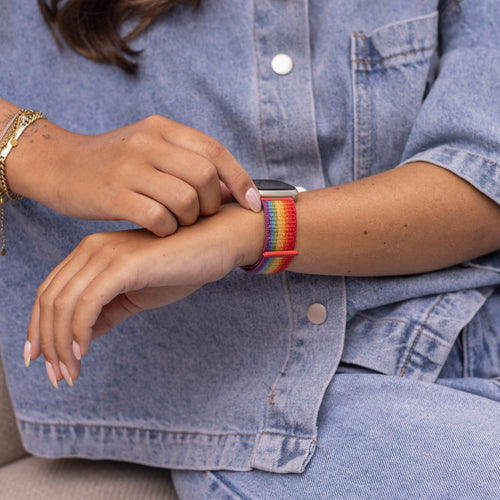 Fitbit Sense Nylon Strap (Rainbow)