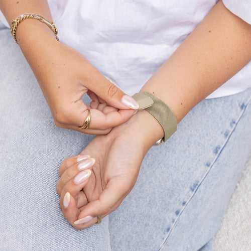 Fitbit Versa 3 Milanese Strap (Light Gold)