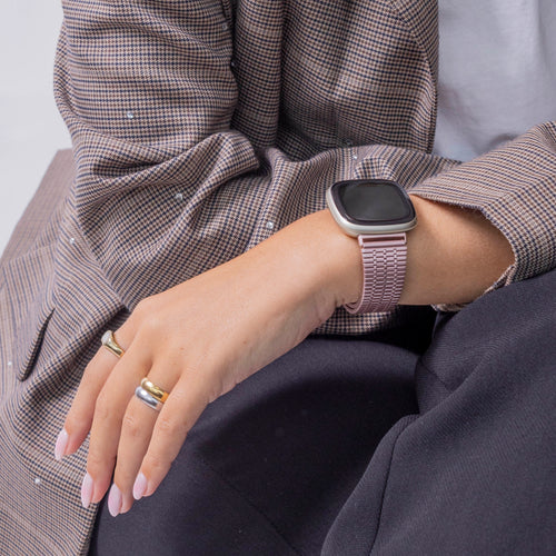 Fitbit Sense Edelstahlband (Rosa)
