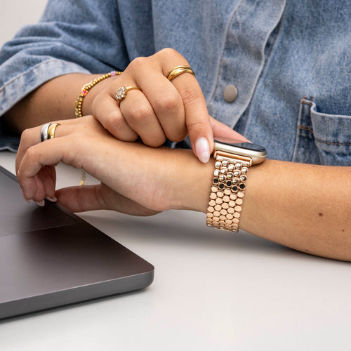 Correa acero Fitbit Versa 3 pez (oro rosa)
