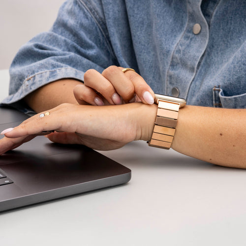 Fitbit Versa 3 metalen bandje (rosé goud)