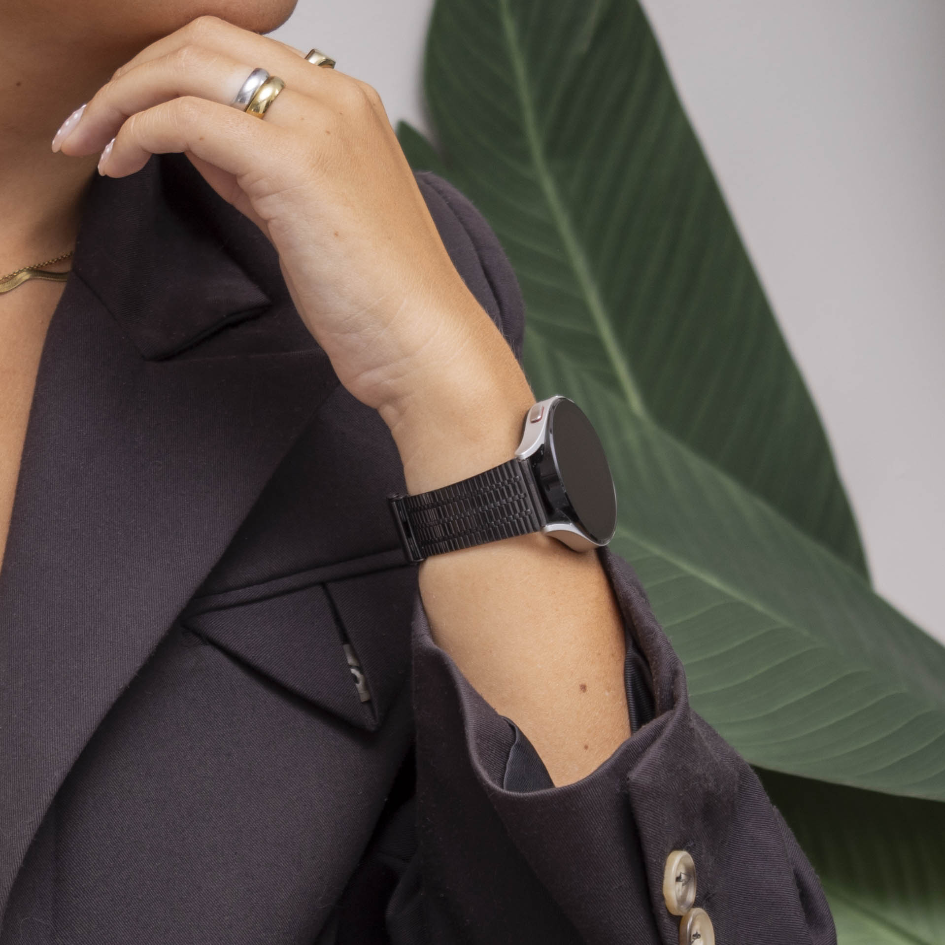 Amazfit GTS Edelstahl-Armband (Schwarz)