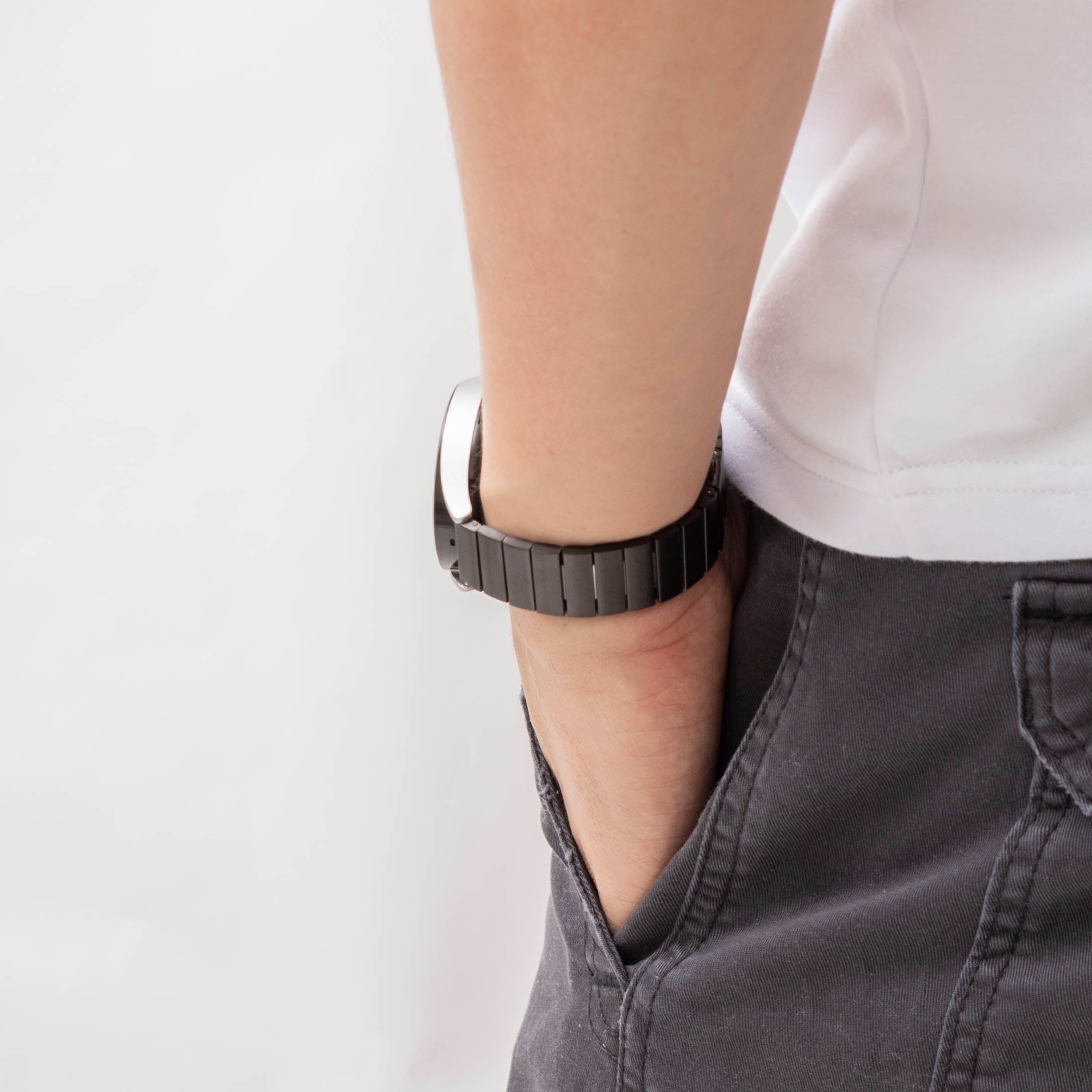 Polar Ignite 2 Metallarmband (Schwarz)