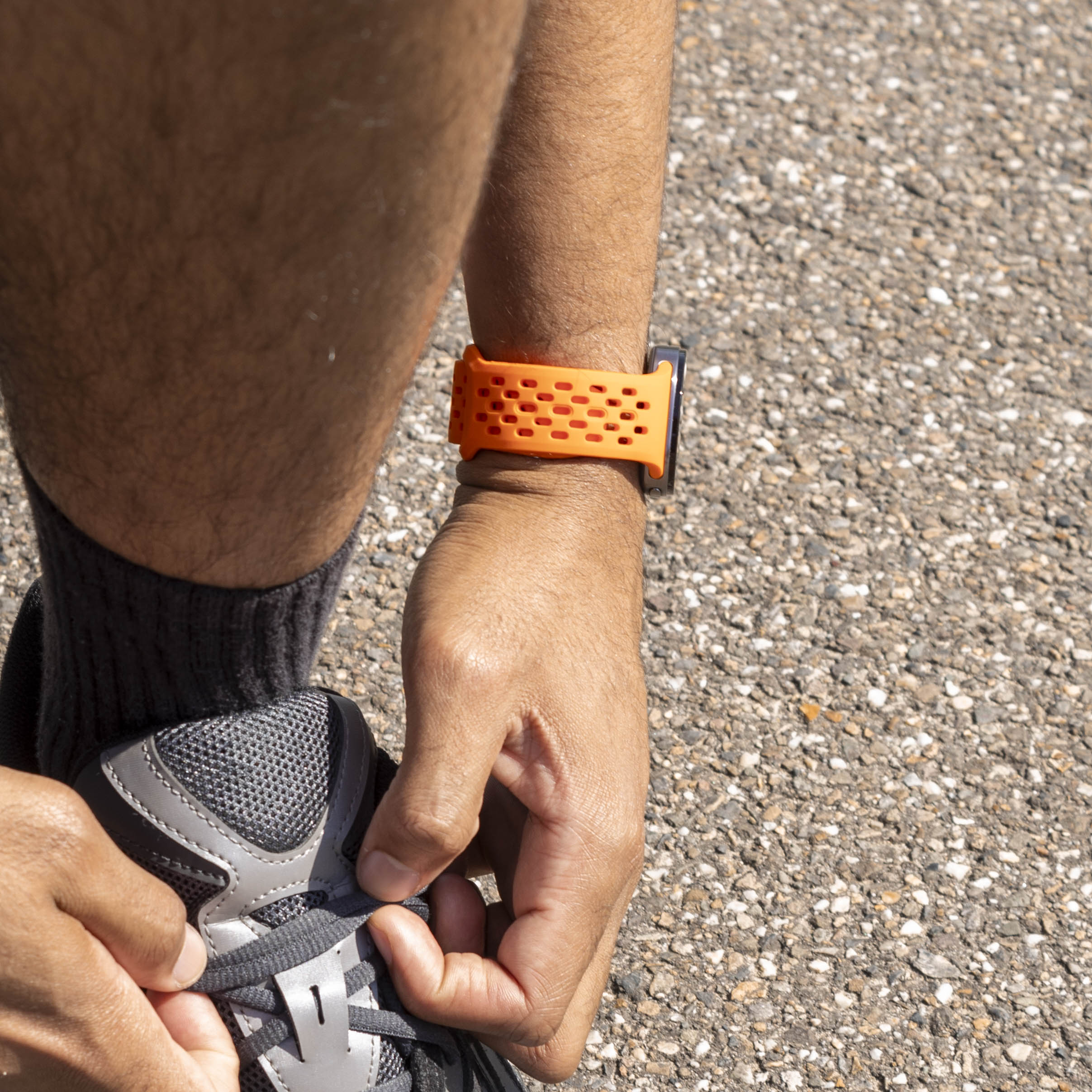 Samsung Galaxy Watch 8 Classic Silikonarmband mit Löchern (Orange)