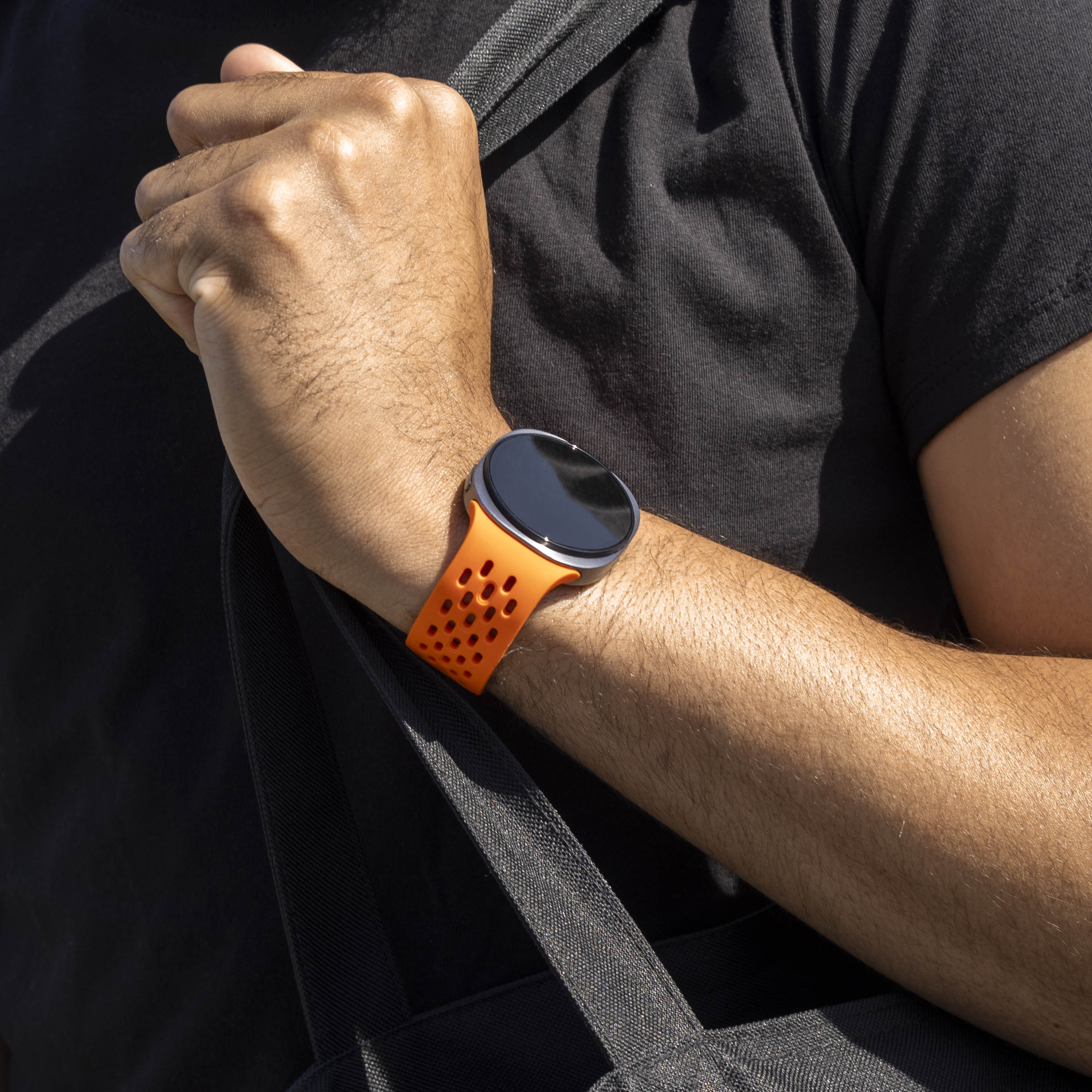 Samsung Galaxy Watch 8 Classic Silikonarmband mit Löchern (Orange)