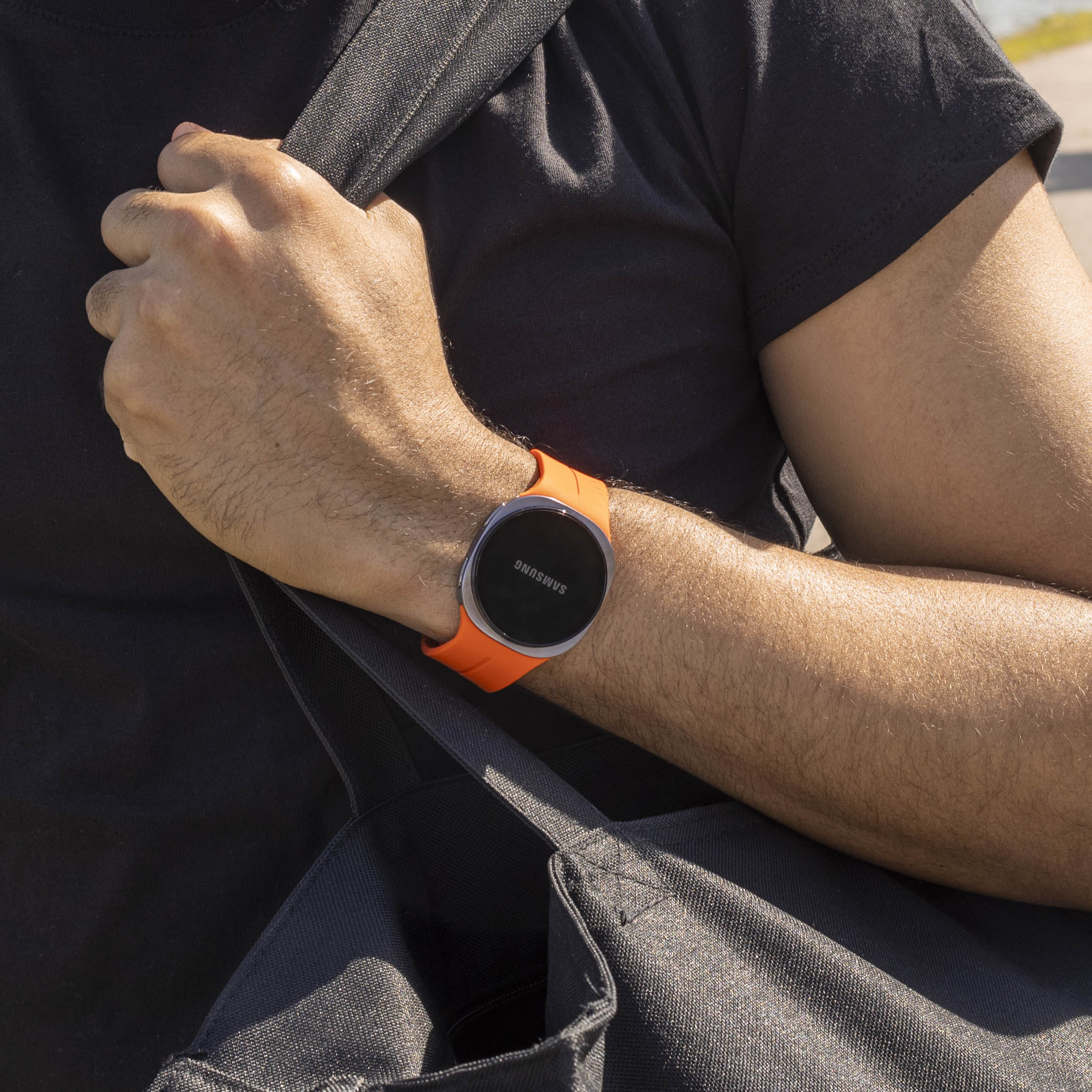 Samsung Galaxy Watch 8 - 44mm D-Schnalle Silikon Armband (Orange)